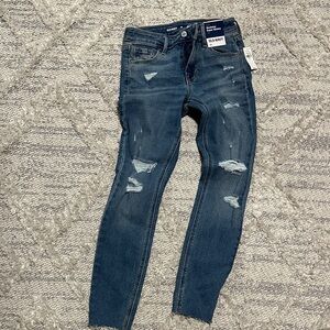 Old Navy Women's Blue Distressed Jeans